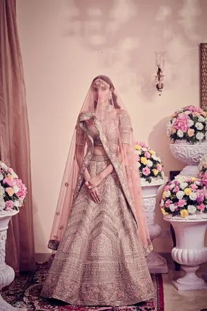 Sage Green Color Bridal Lehenga