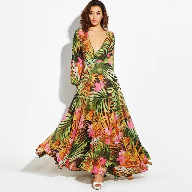 Scarlet Flowers Dress