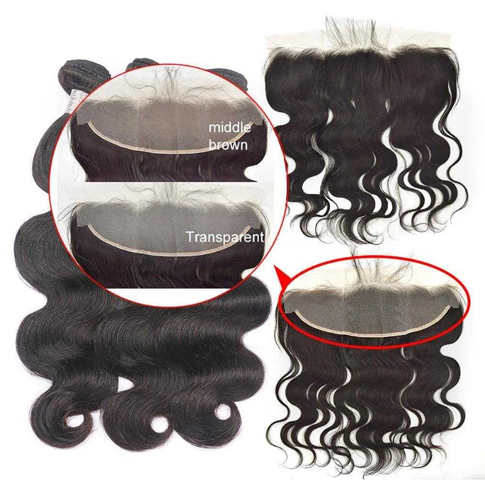 Sdamey 13x4 Body Wave Transparent Lace Frontal