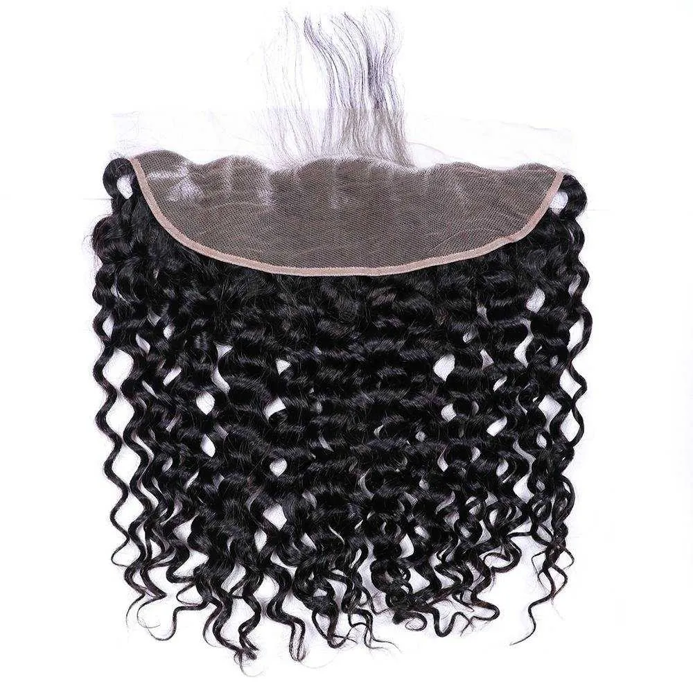 Sdamey 13x4 Curly Wave Transparent Lace Frontal