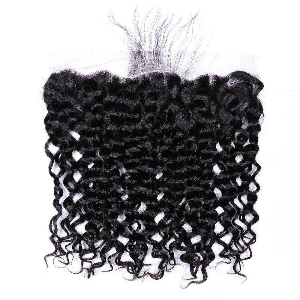 Sdamey 13x4 Curly Wave Transparent Lace Frontal
