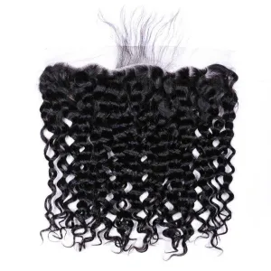 Sdamey 13x4 Curly Wave Transparent Lace Frontal