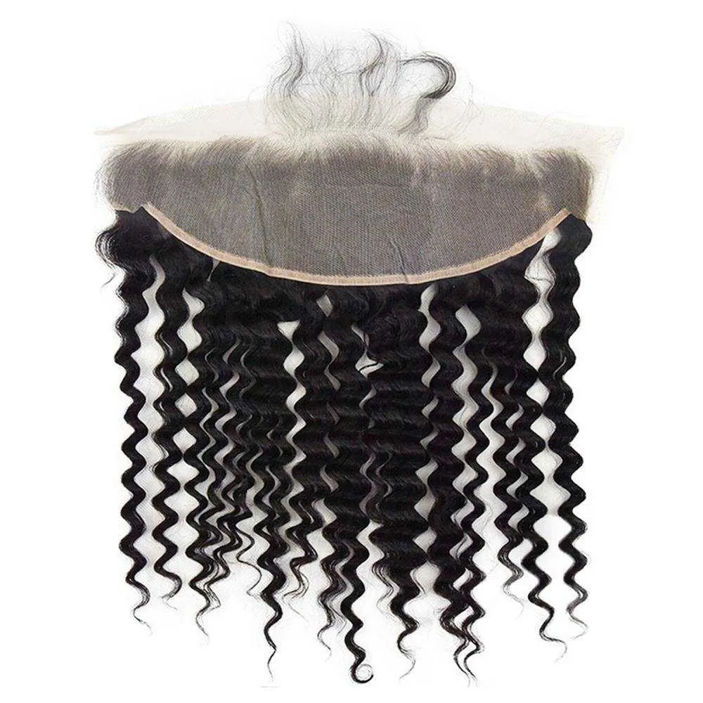 Sdamey 13x4 Deep Wave Transparent Lace Frontal