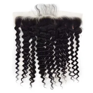 Sdamey 13x4 Deep Wave Transparent Lace Frontal