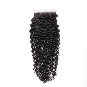 Sdamey Brazilian Curly Wave Transparent 4x4/5x5 Lace Closure