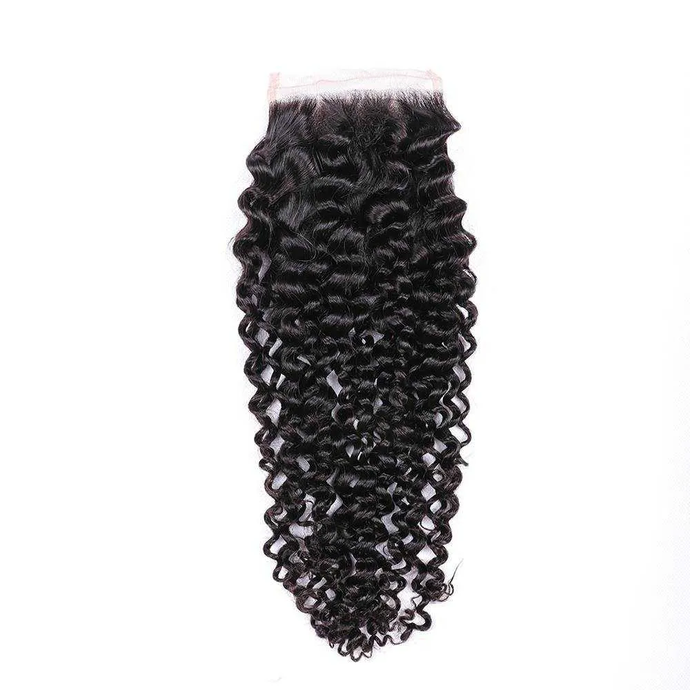 Sdamey Brazilian Curly Wave Transparent 4x4/5x5 Lace Closure