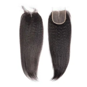 Sdamey Brazilian Kinky Straight Transparent 4x4/5x5 Lace Closure
