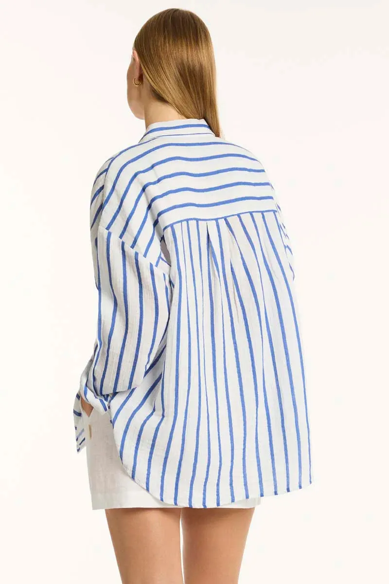 SEA LEVEL- WOMEN'S AMALFI BEACH SHIRT COVER UP
