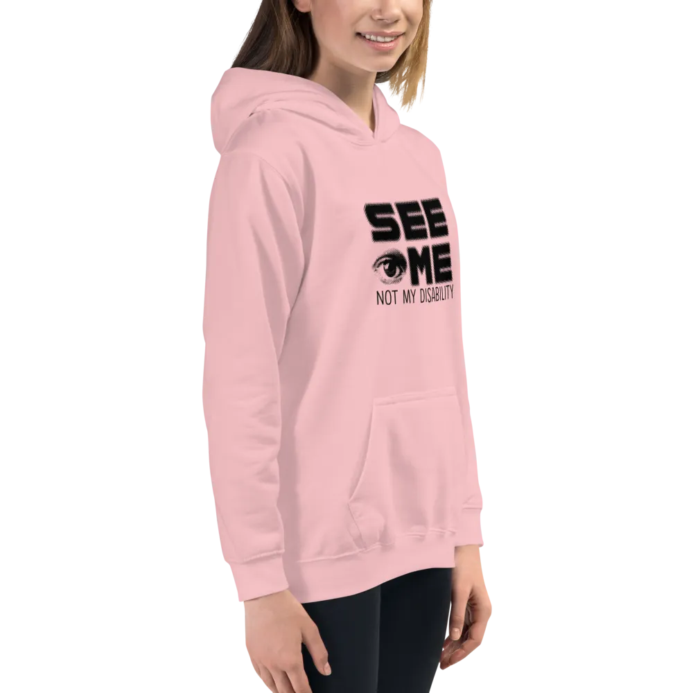 See Me Not My Disability (Halftone) Kid's Hoodie