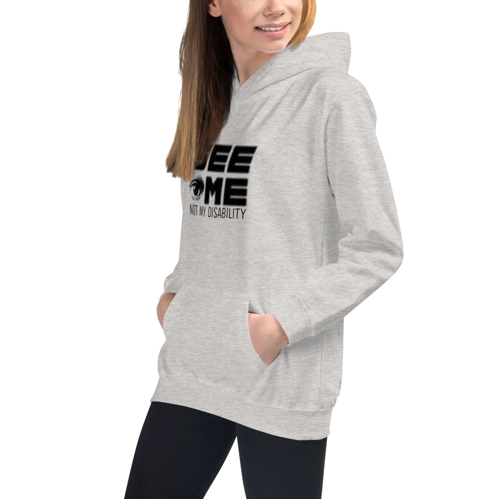 See Me Not My Disability (Halftone) Kid's Hoodie