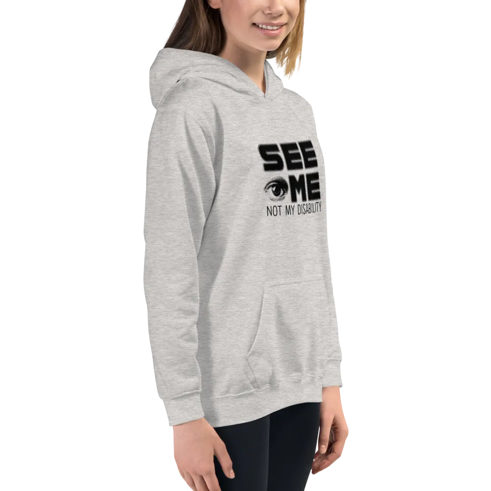 See Me Not My Disability (Halftone) Kid's Hoodie