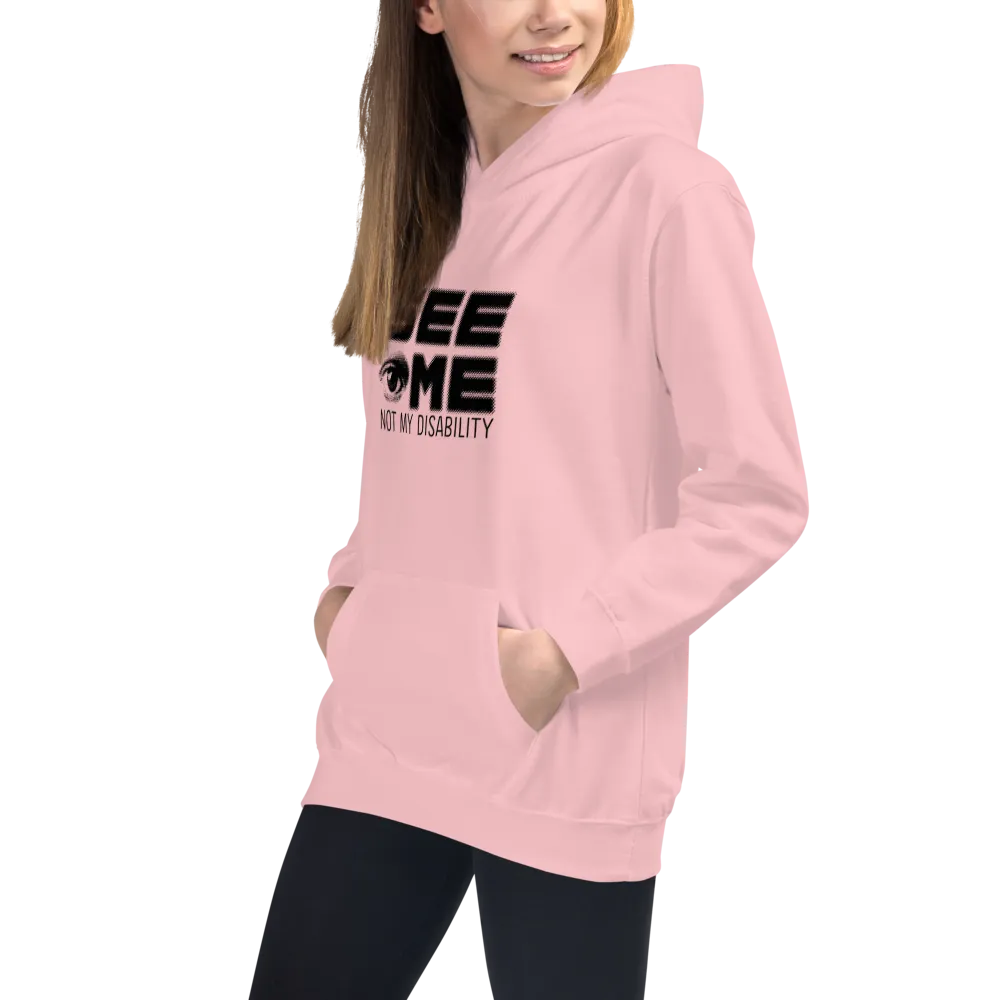 See Me Not My Disability (Halftone) Kid's Hoodie