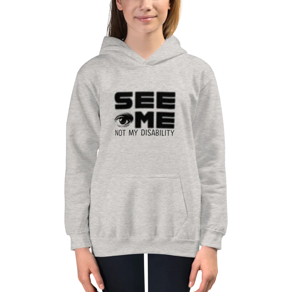 See Me Not My Disability (Halftone) Kid's Hoodie