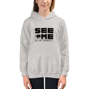 See Me Not My Disability (Halftone) Kid's Hoodie