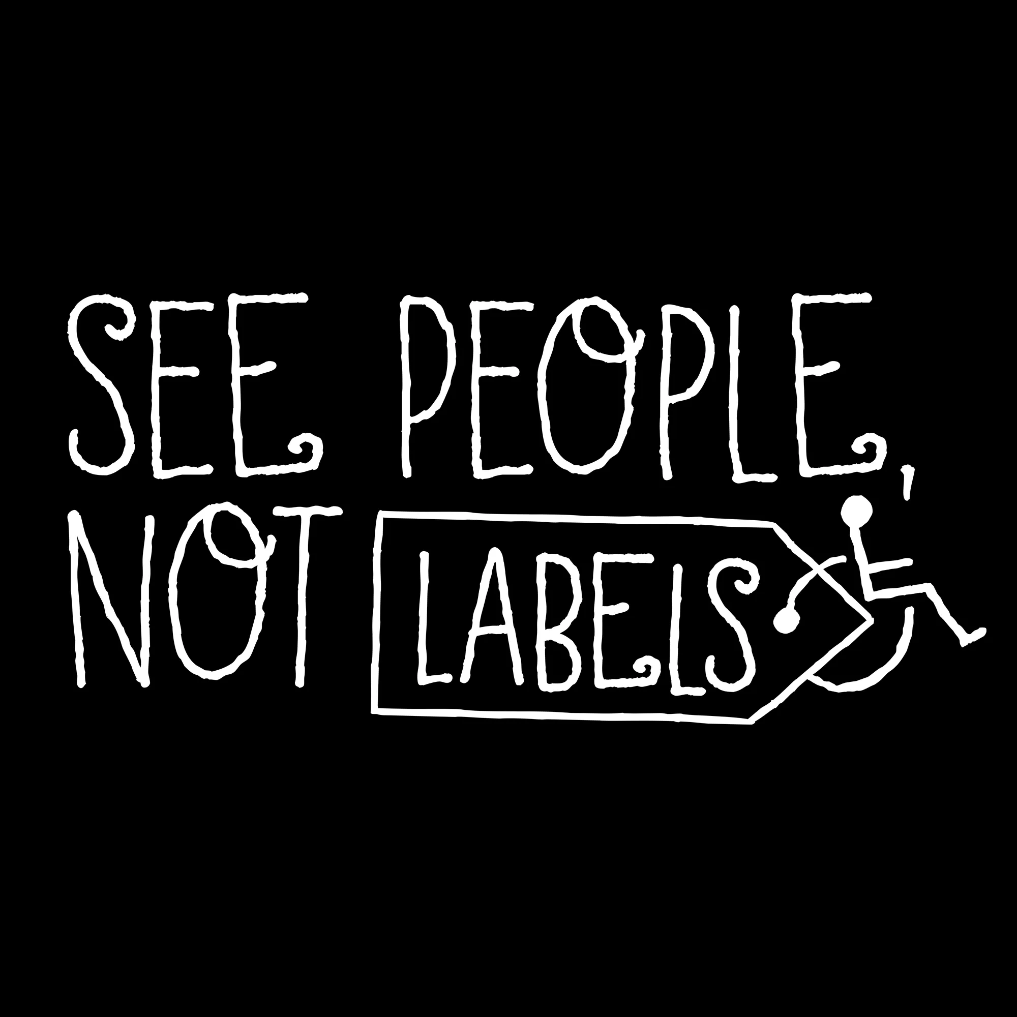 See People, Not Labels (White Text) Youth Shirt
