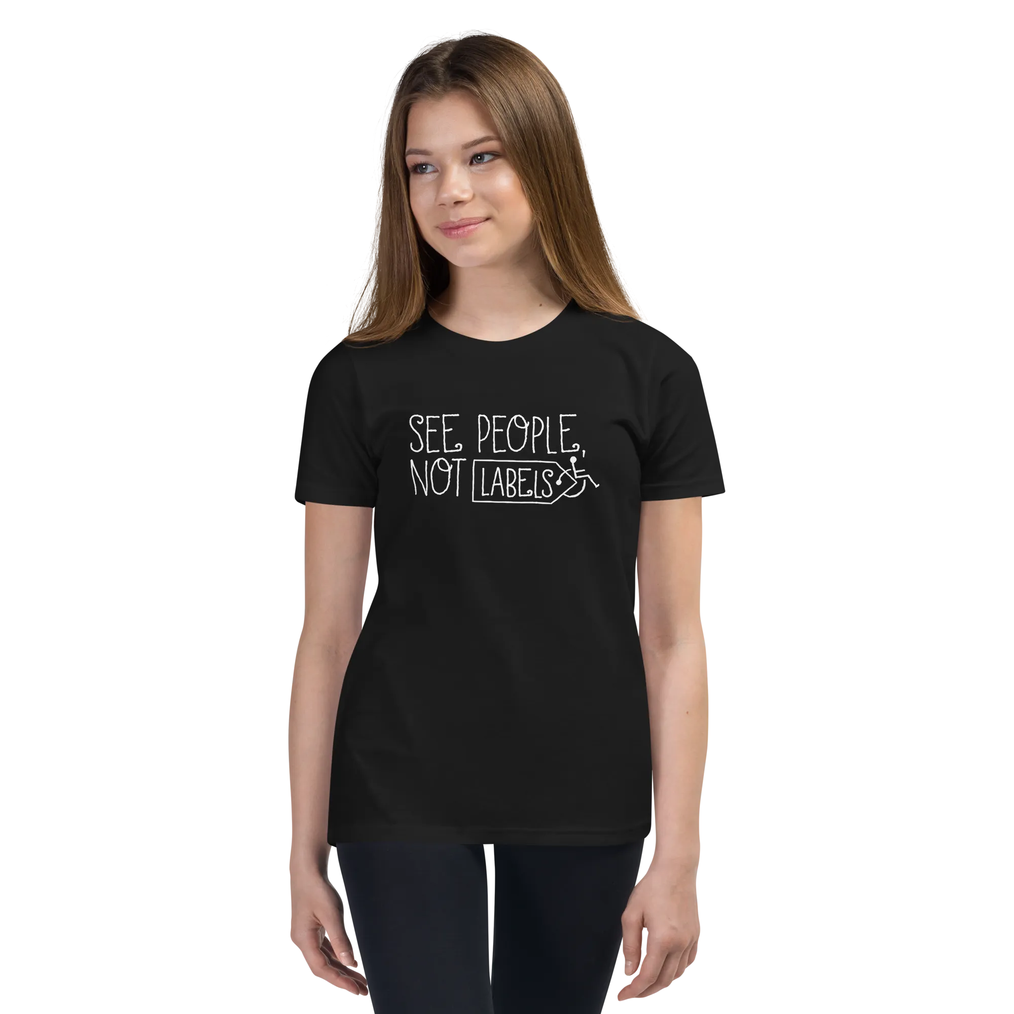 See People, Not Labels (White Text) Youth Shirt