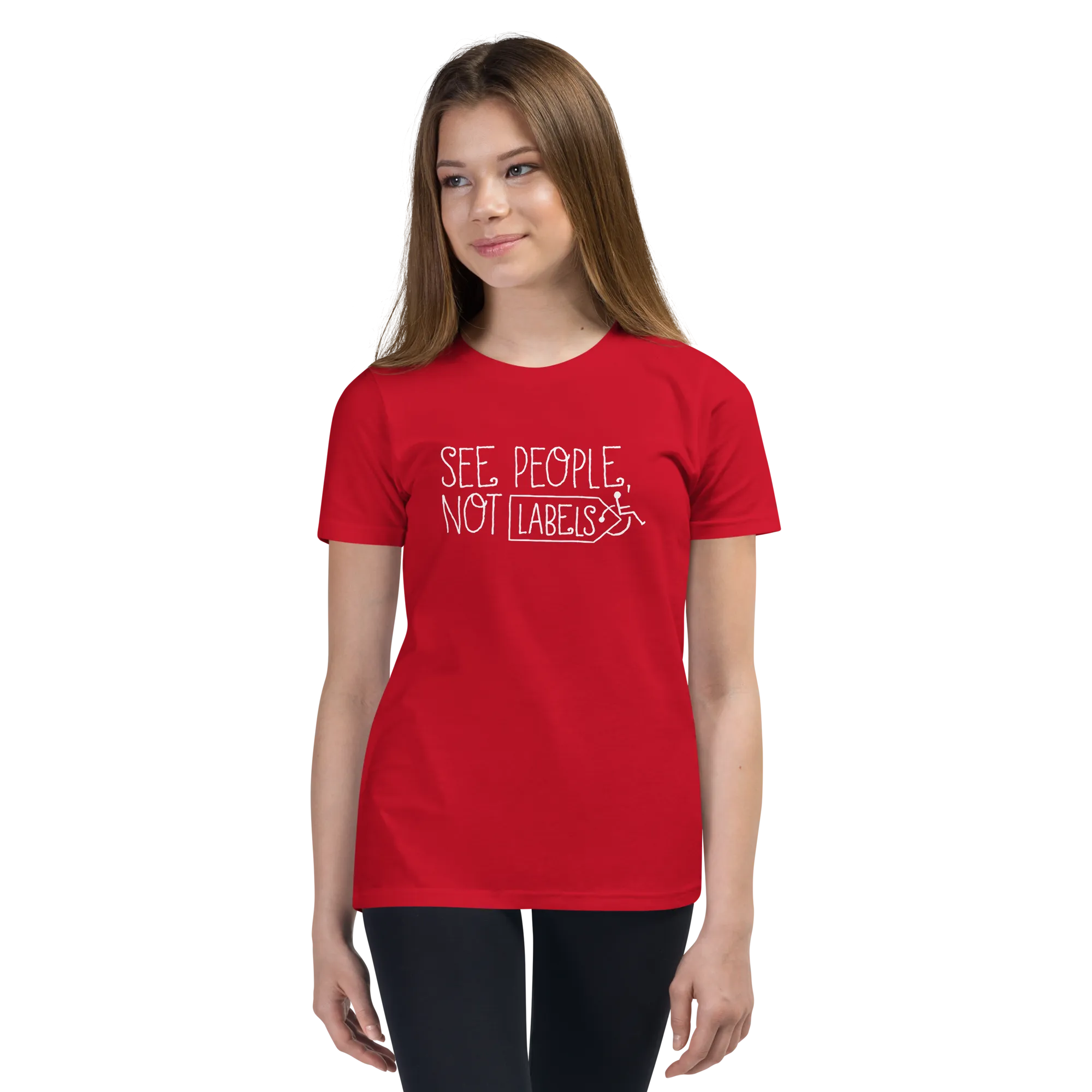 See People, Not Labels (White Text) Youth Shirt