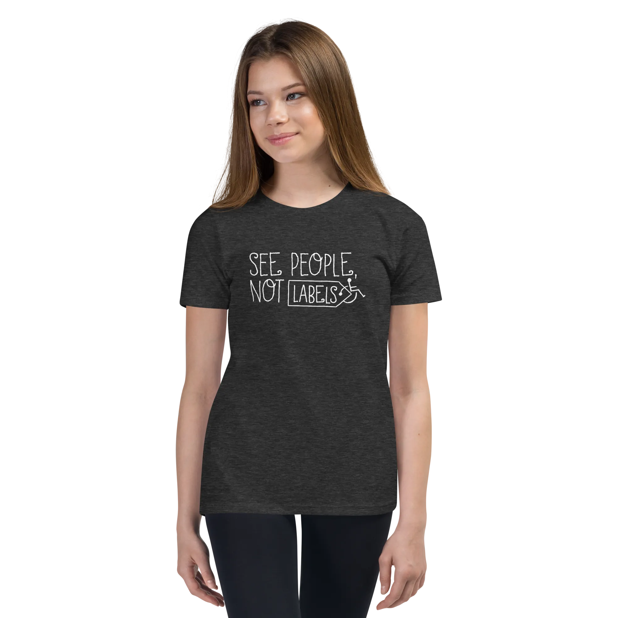 See People, Not Labels (White Text) Youth Shirt