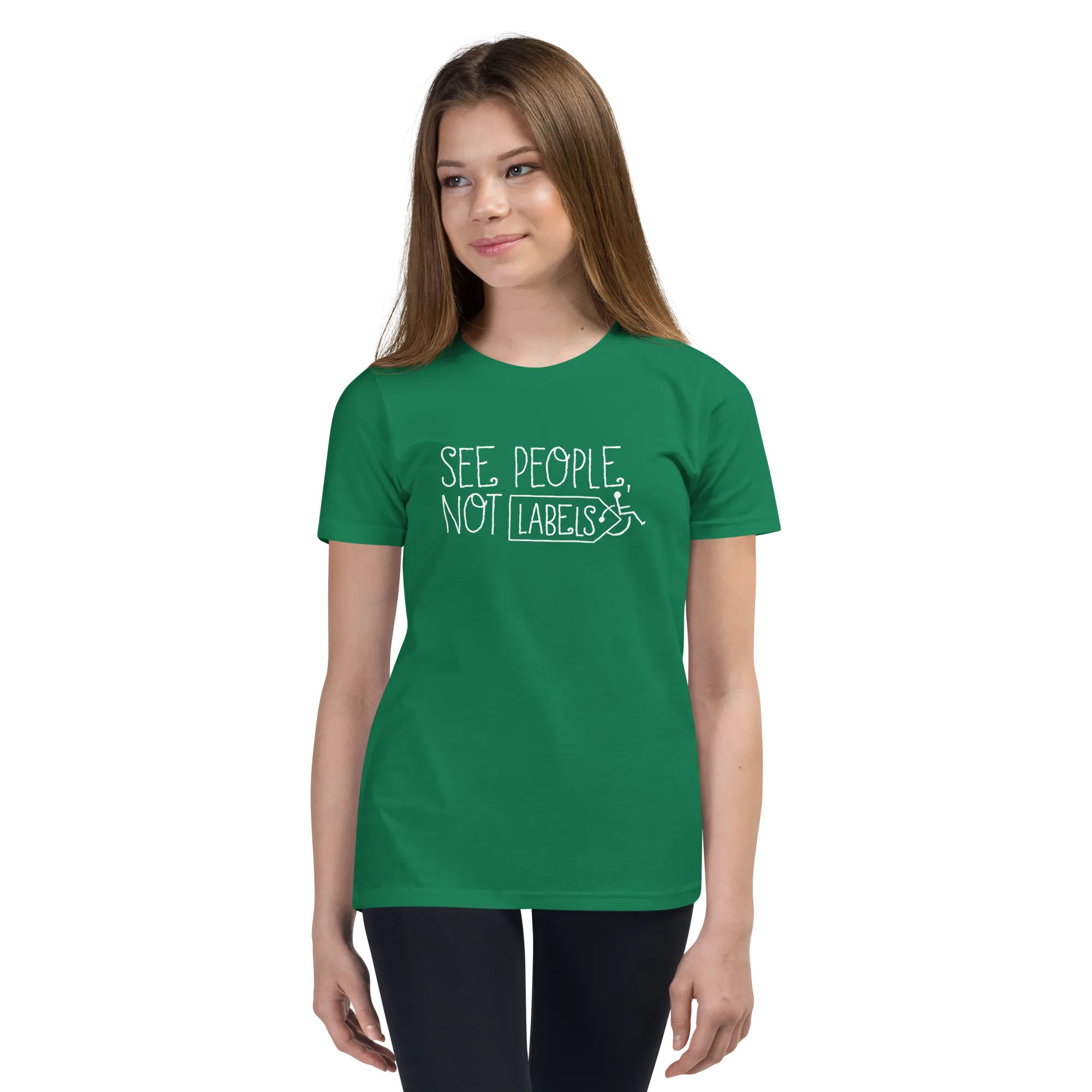 See People, Not Labels (White Text) Youth Shirt