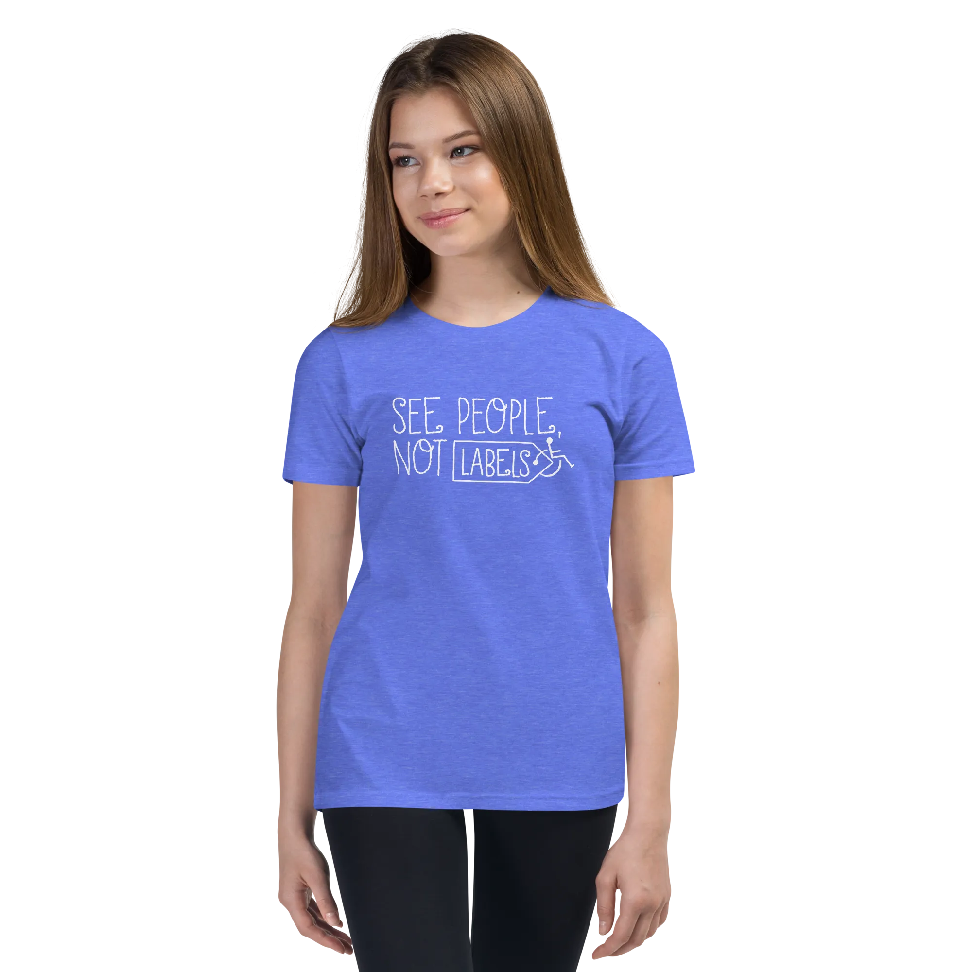 See People, Not Labels (White Text) Youth Shirt