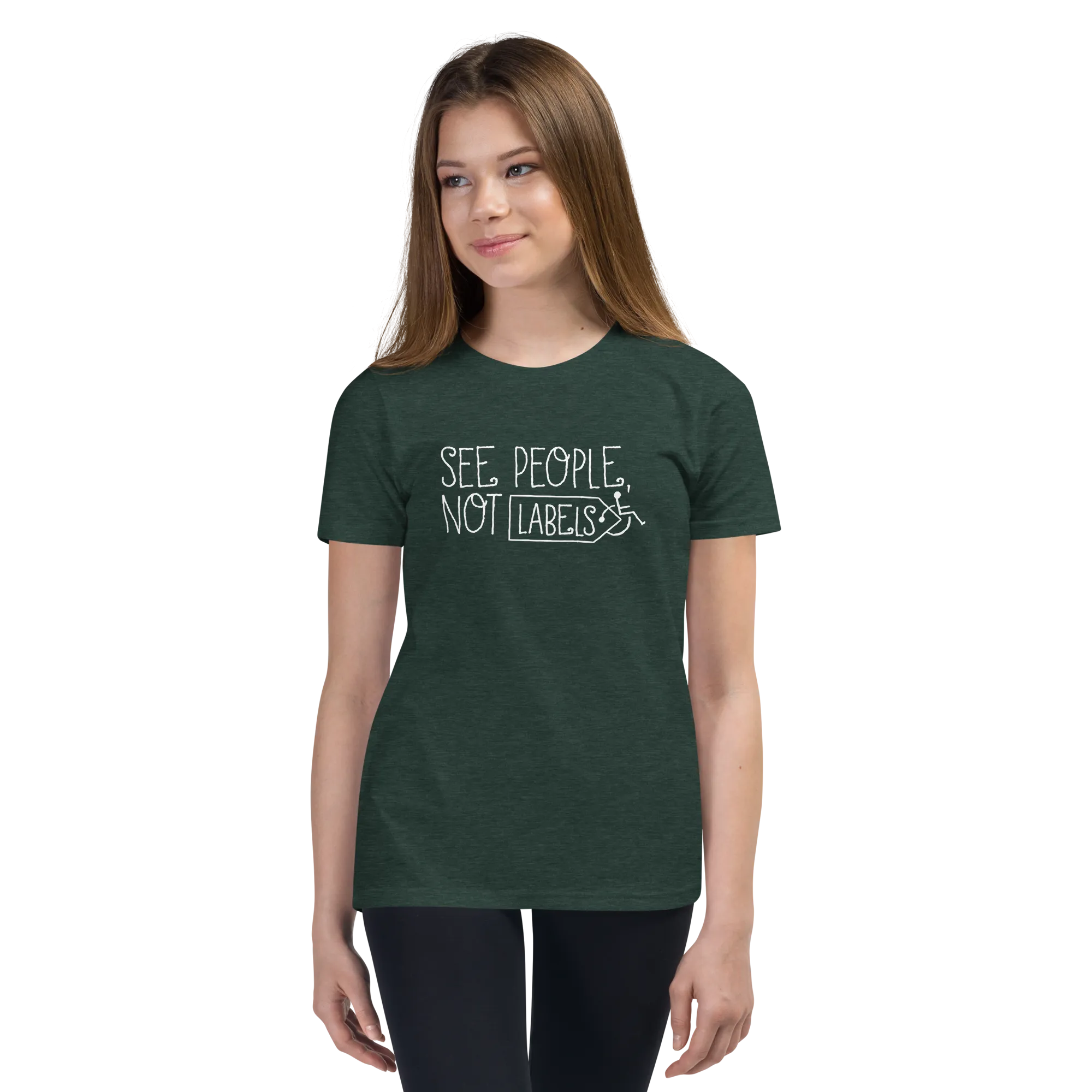 See People, Not Labels (White Text) Youth Shirt
