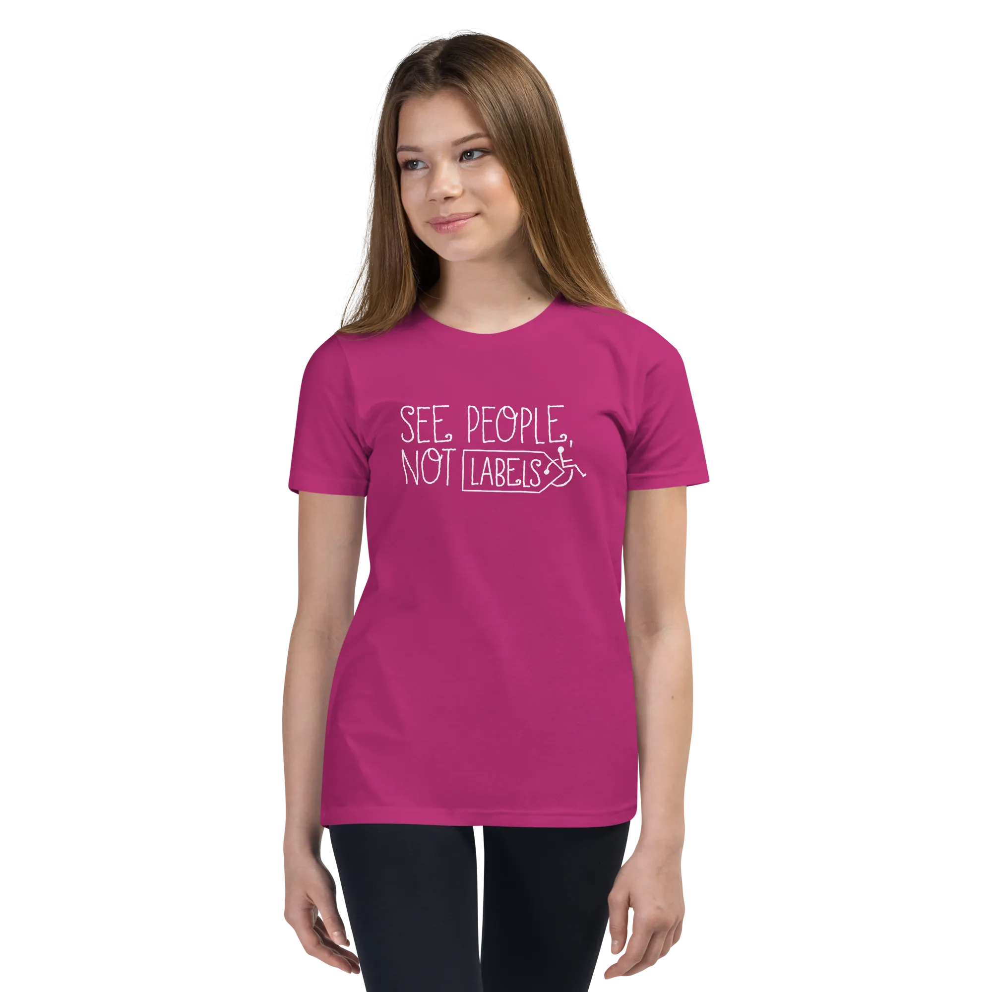 See People, Not Labels (White Text) Youth Shirt