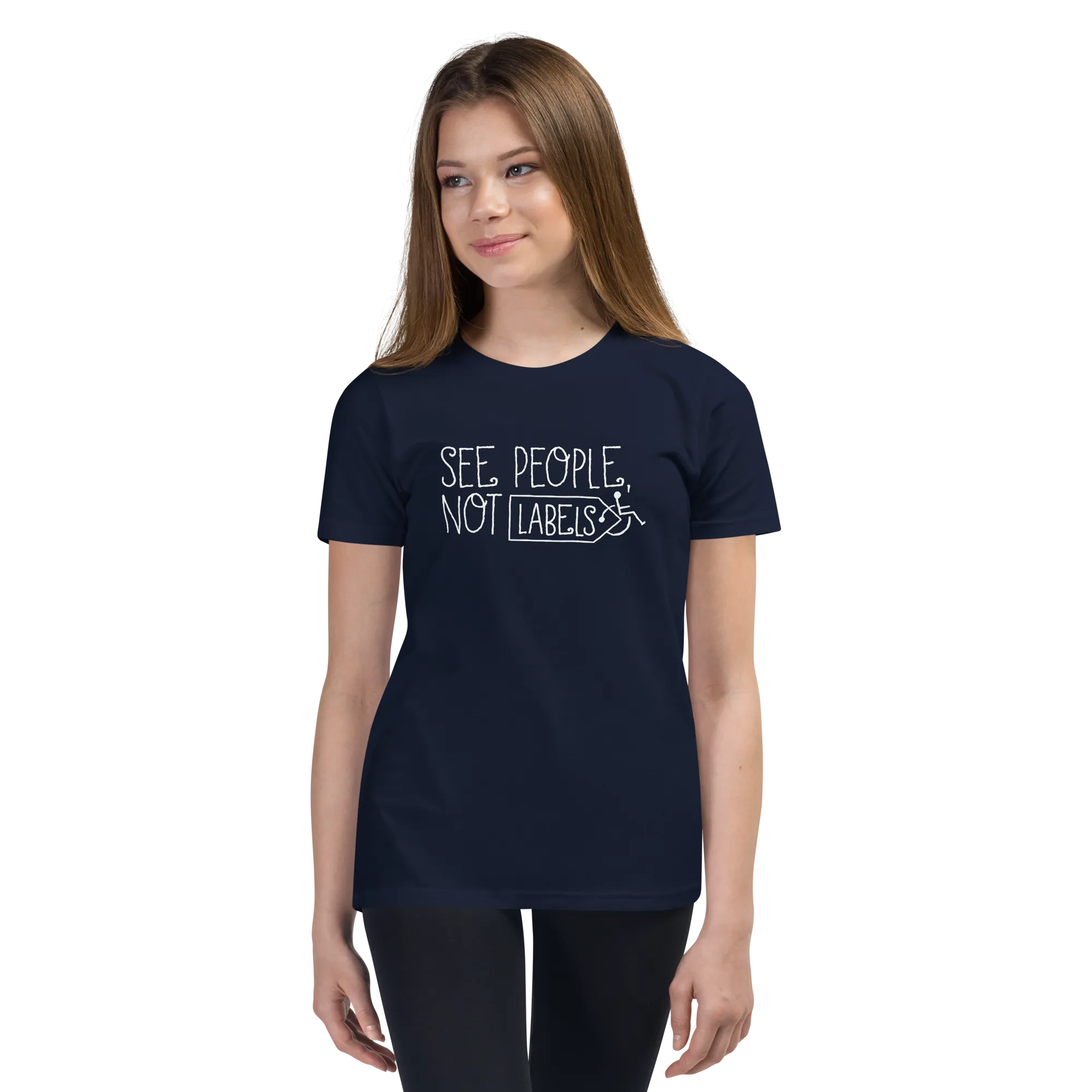 See People, Not Labels (White Text) Youth Shirt