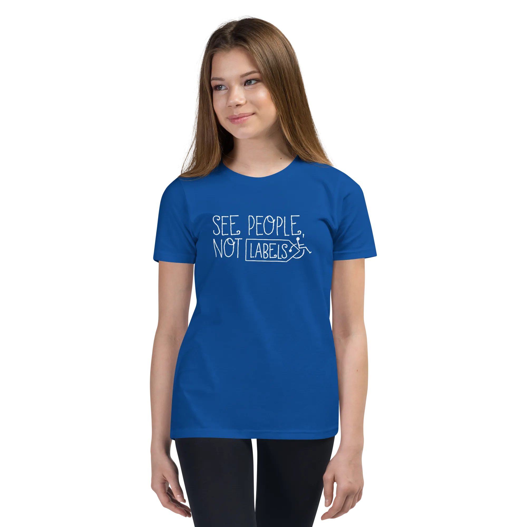 See People, Not Labels (White Text) Youth Shirt