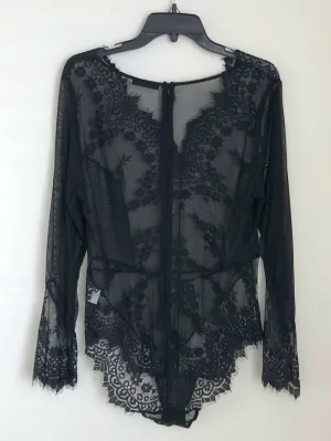 See through lace bodysuit top
