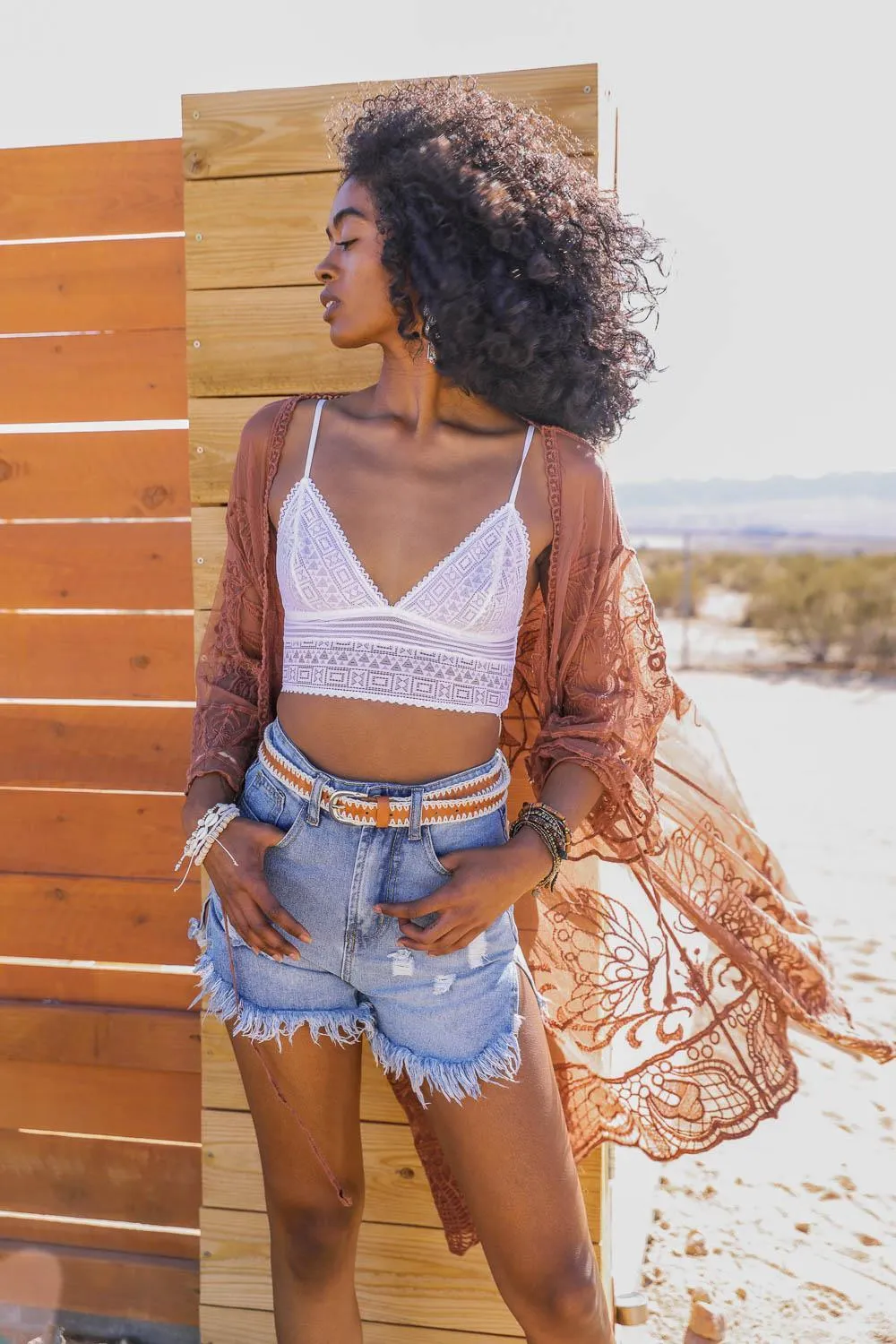 See-Through Lace Kimono - 2 colors