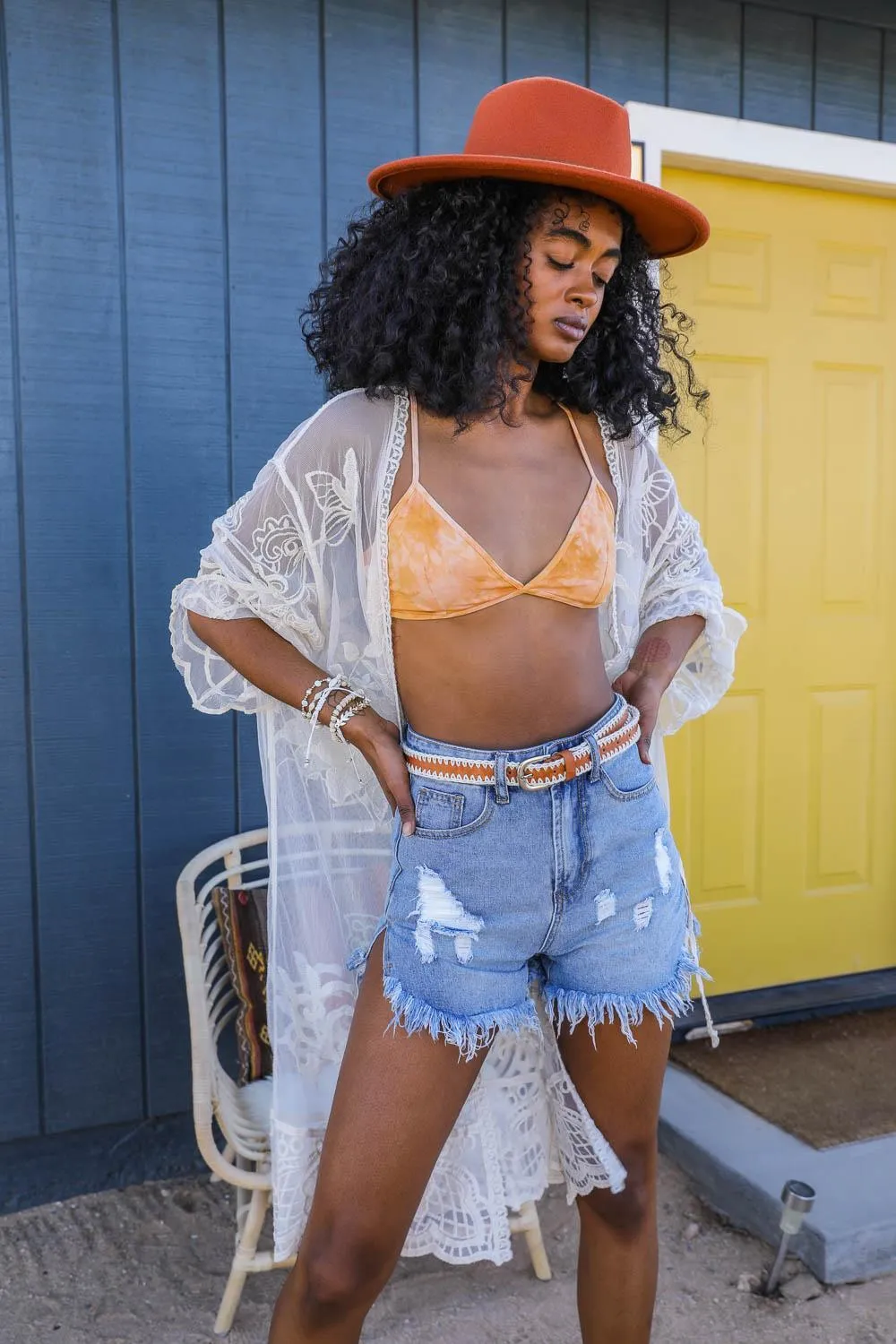 See-Through Lace Kimono - 2 colors