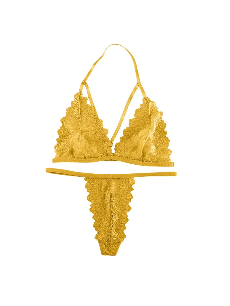 See Through Lace Lingerie Set