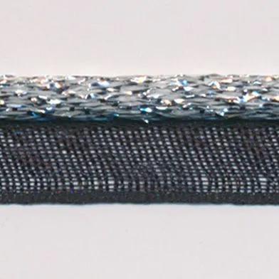 See-Through Piping Tape #91 Silver & Black