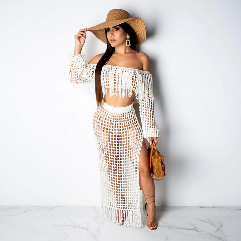 See Through Swimwear & Beachwear 2 Piece Set Swimsuit Cover Up Dress