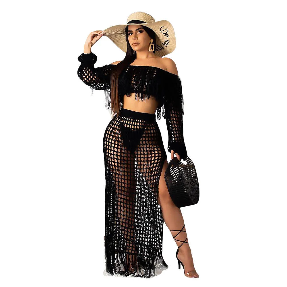 See Through Swimwear & Beachwear 2 Piece Set Swimsuit Cover Up Dress