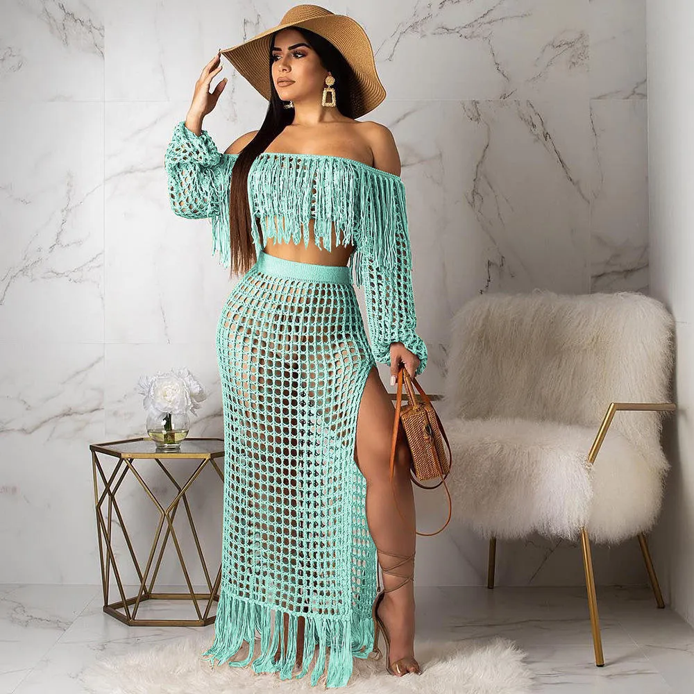 See Through Swimwear & Beachwear 2 Piece Set Swimsuit Cover Up Dress