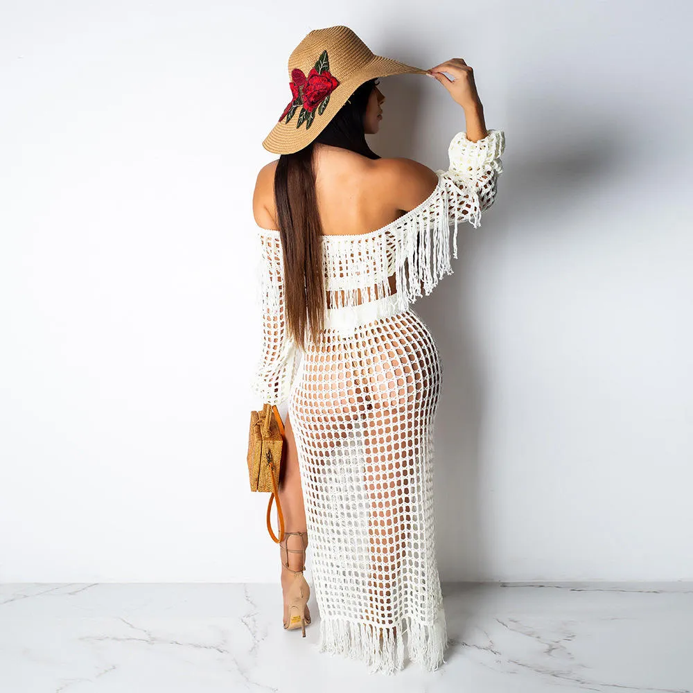 See Through Swimwear & Beachwear 2 Piece Set Swimsuit Cover Up Dress