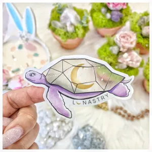 See through turtle sticker