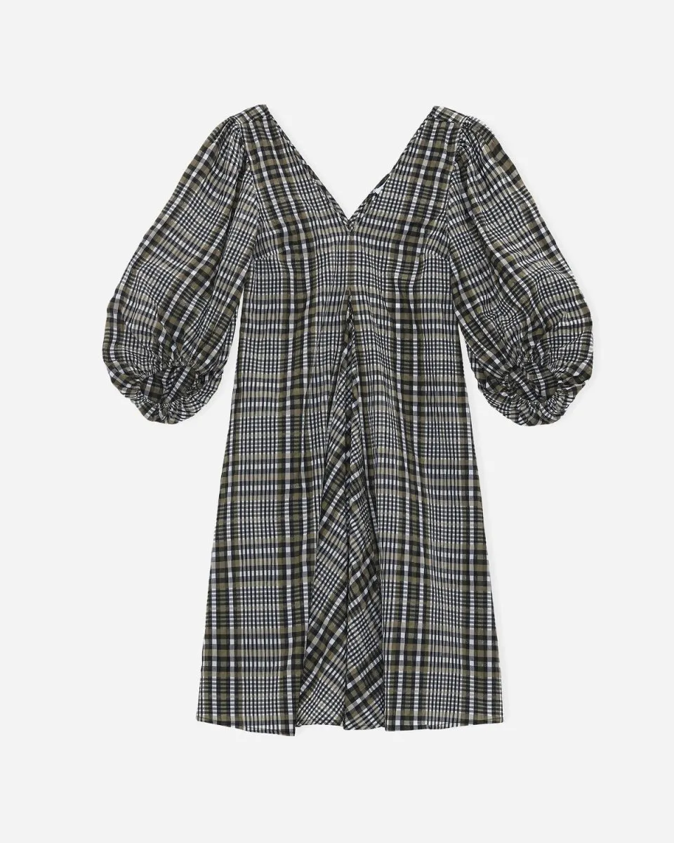 Seersucker Check Dress - Kalmata