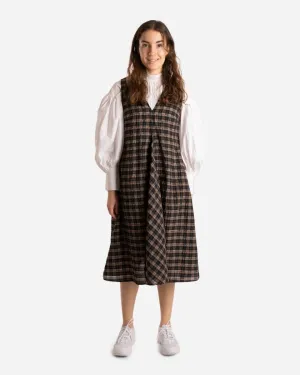 Seersucker Check Midi Dress - Fossil