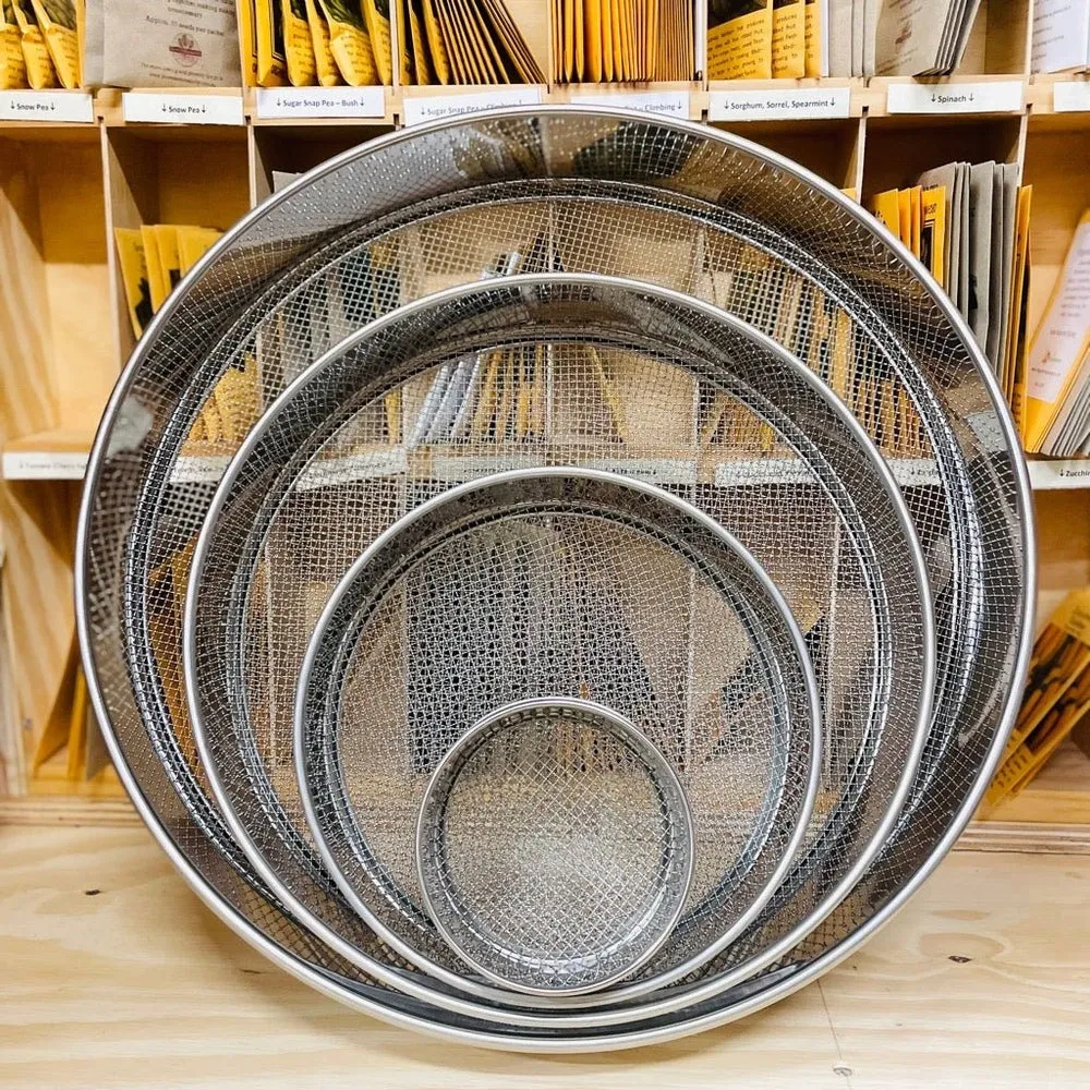 Set of 4 Metal Garden Sieves