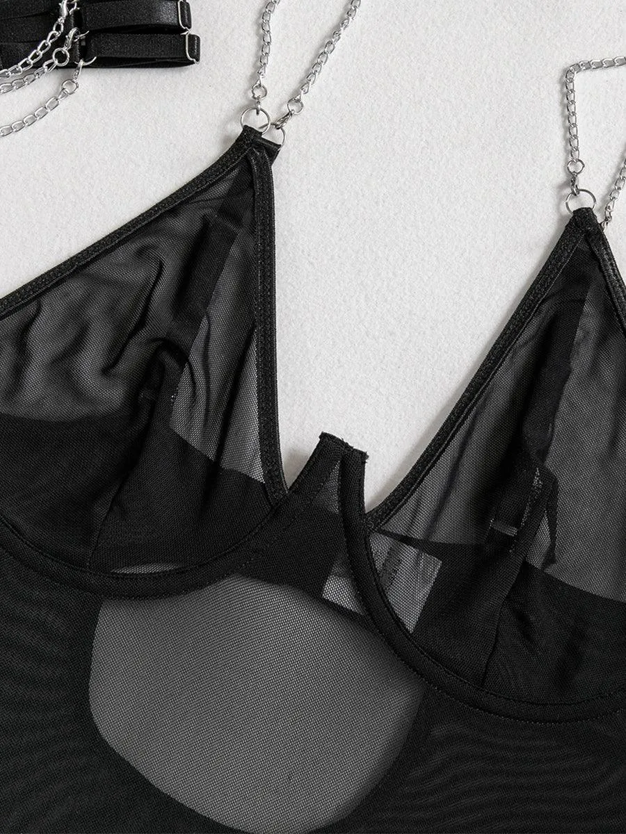 Sexy See Through Chain Teddy MSL030