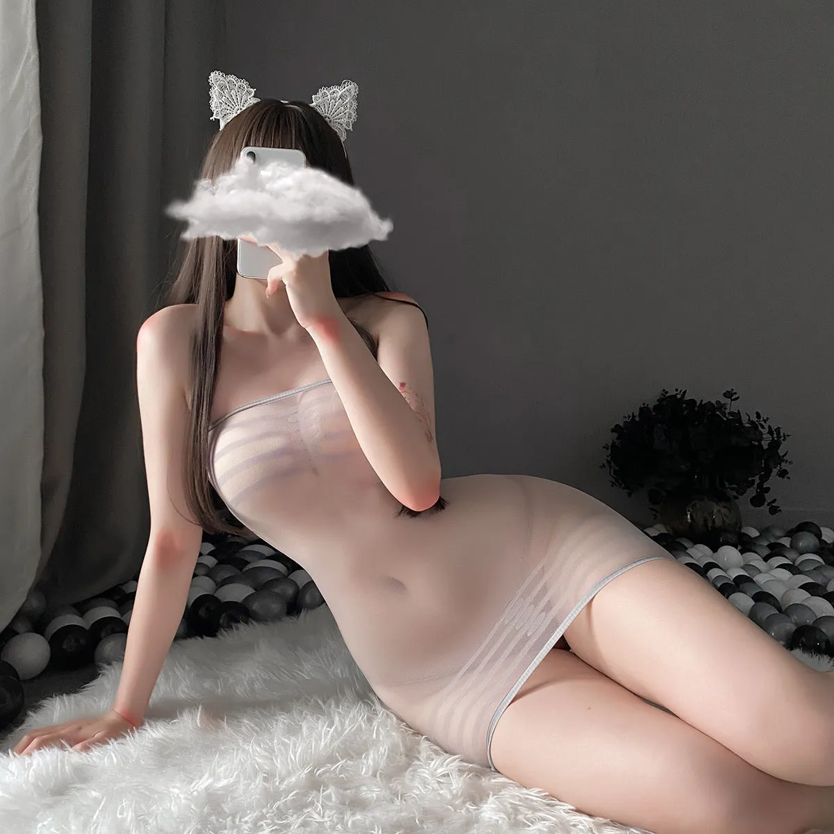 Sexy See Through Mesh Dress