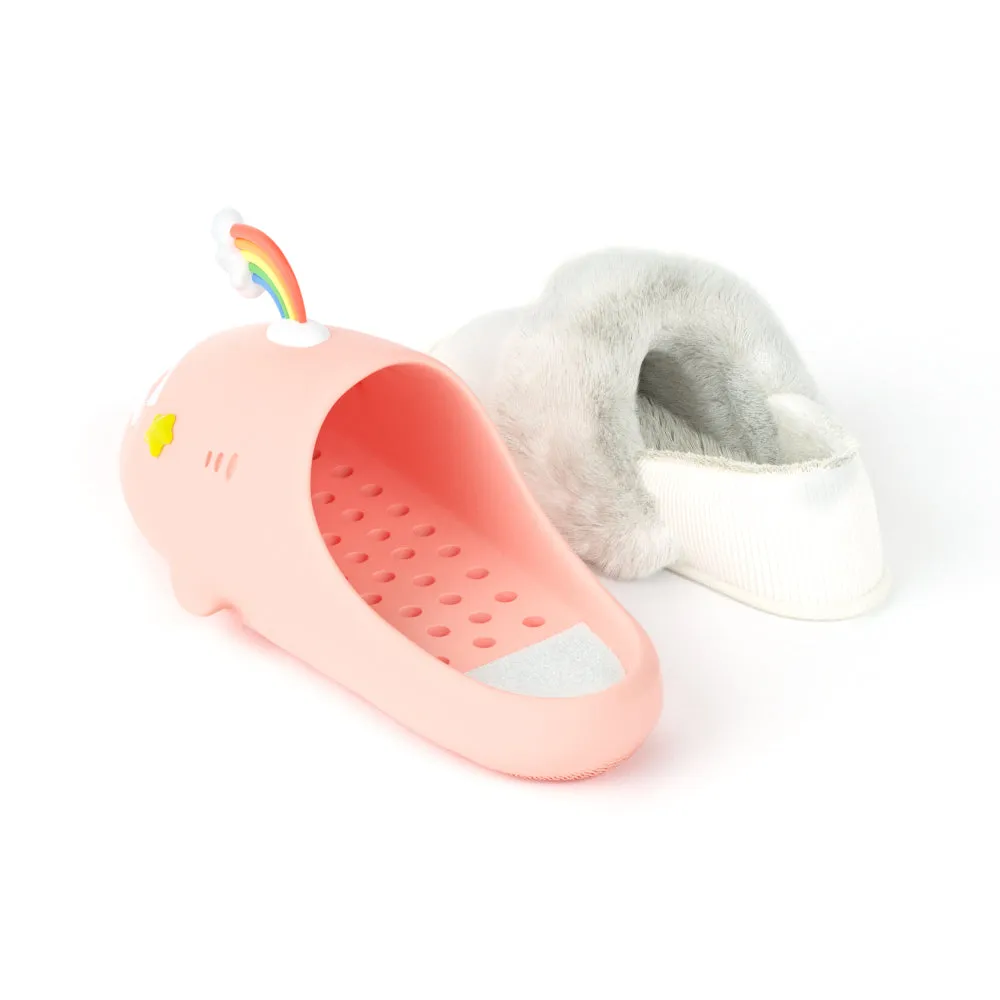 Sharkicks Pro - Winter Rainbow Star Eyes Heel-covered