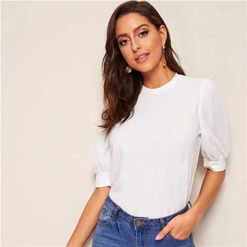 SHEIN Ladies Casual Green  Blouse