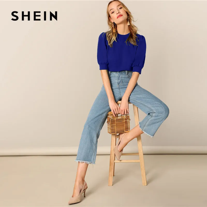 SHEIN Ladies Casual Green  Blouse
