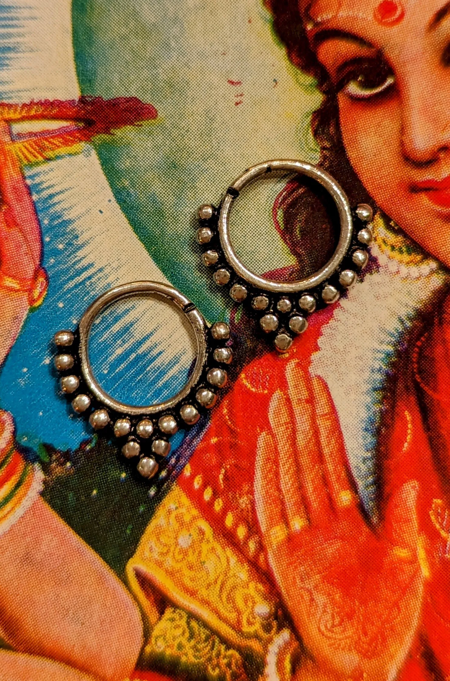 Silver handmade hoops