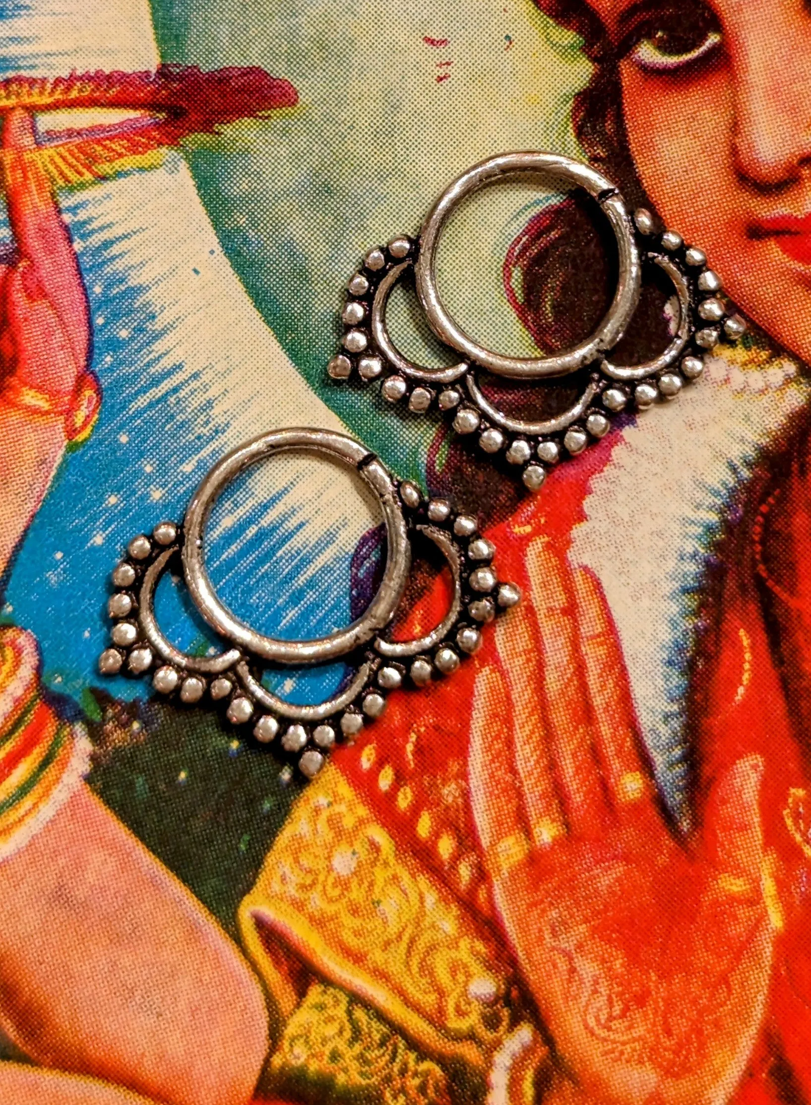 Silver handmade hoops