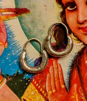 Silver handmade hoops