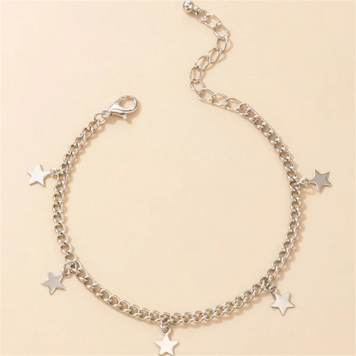 Silver-Plated Star Station Bracelet